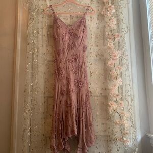 BEAUTIFUL AND RARE silk sue wong maxi dress size 6